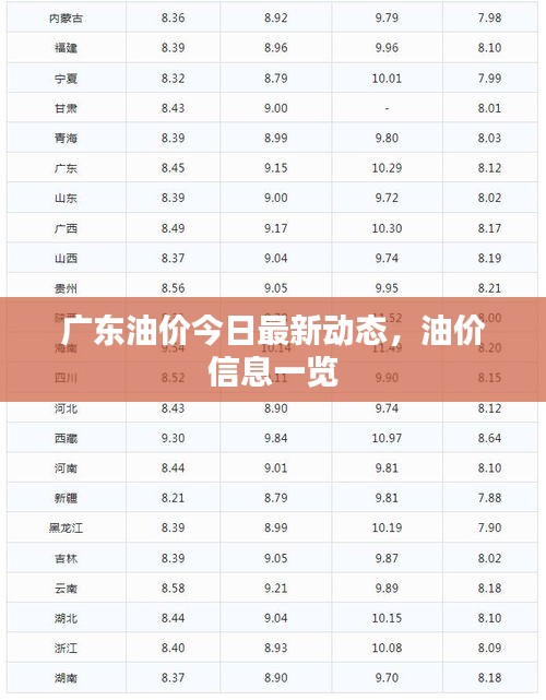 广东油价今日最新动态，油价信息一览